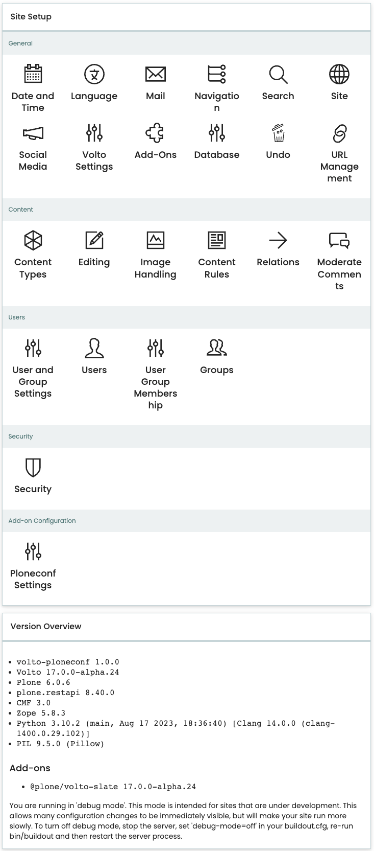 Site Setup