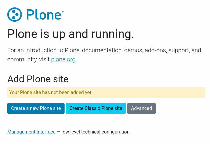 A running Plone instance.